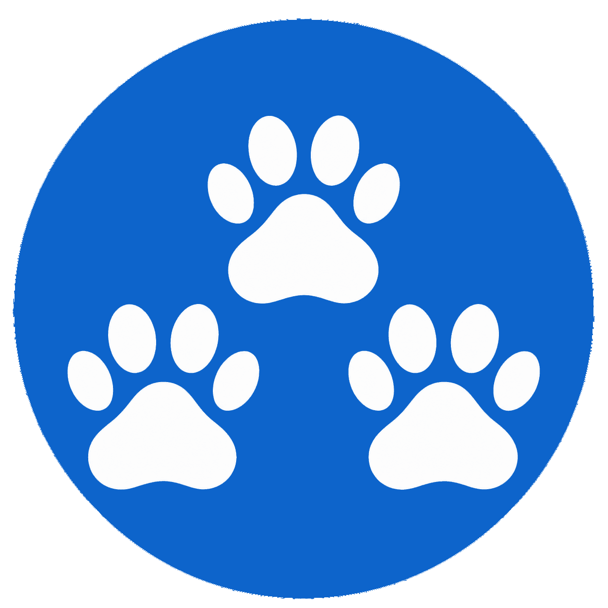 Paw mark, blue